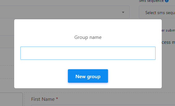 create group modal